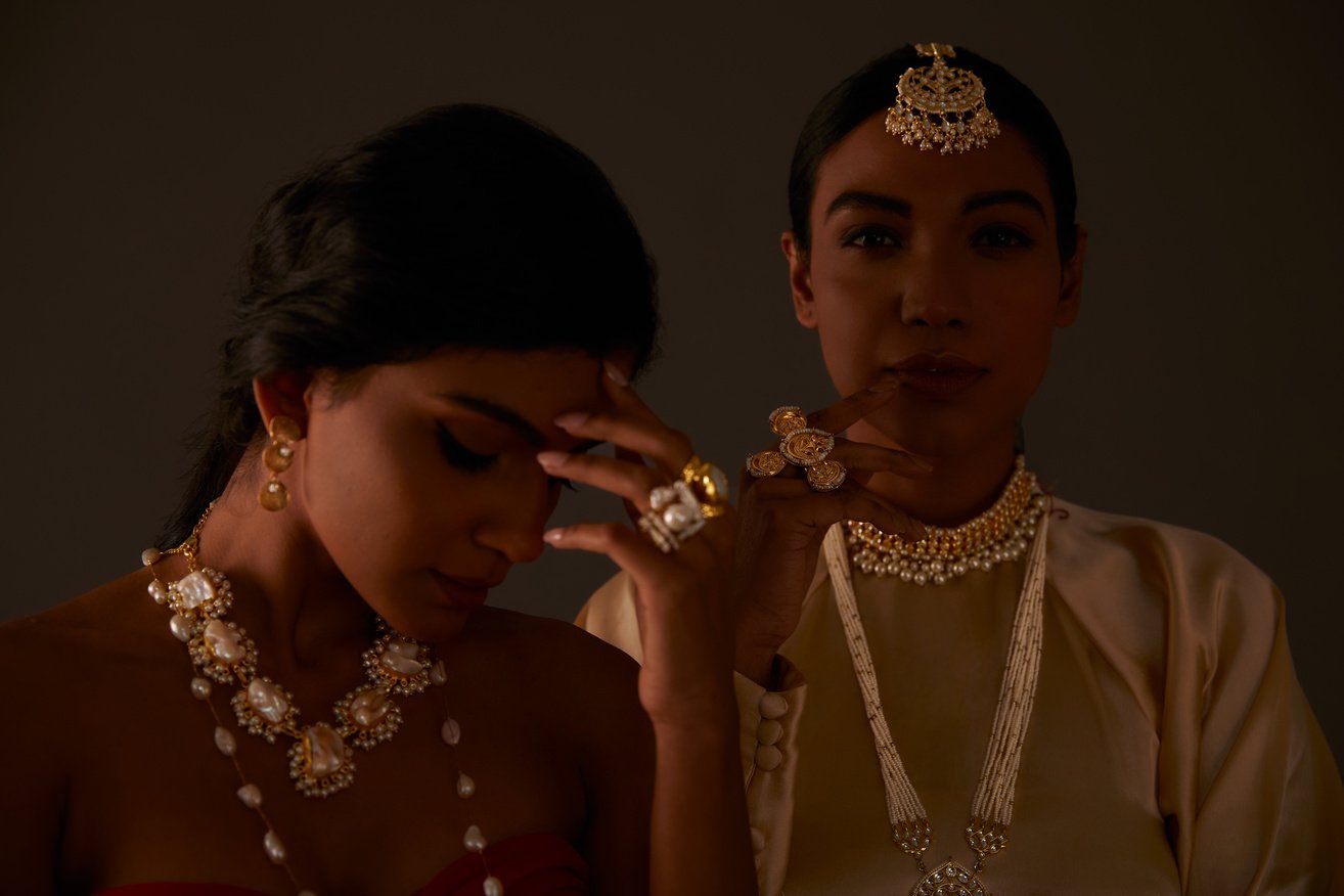 Women with Intricate Indian Jewelry