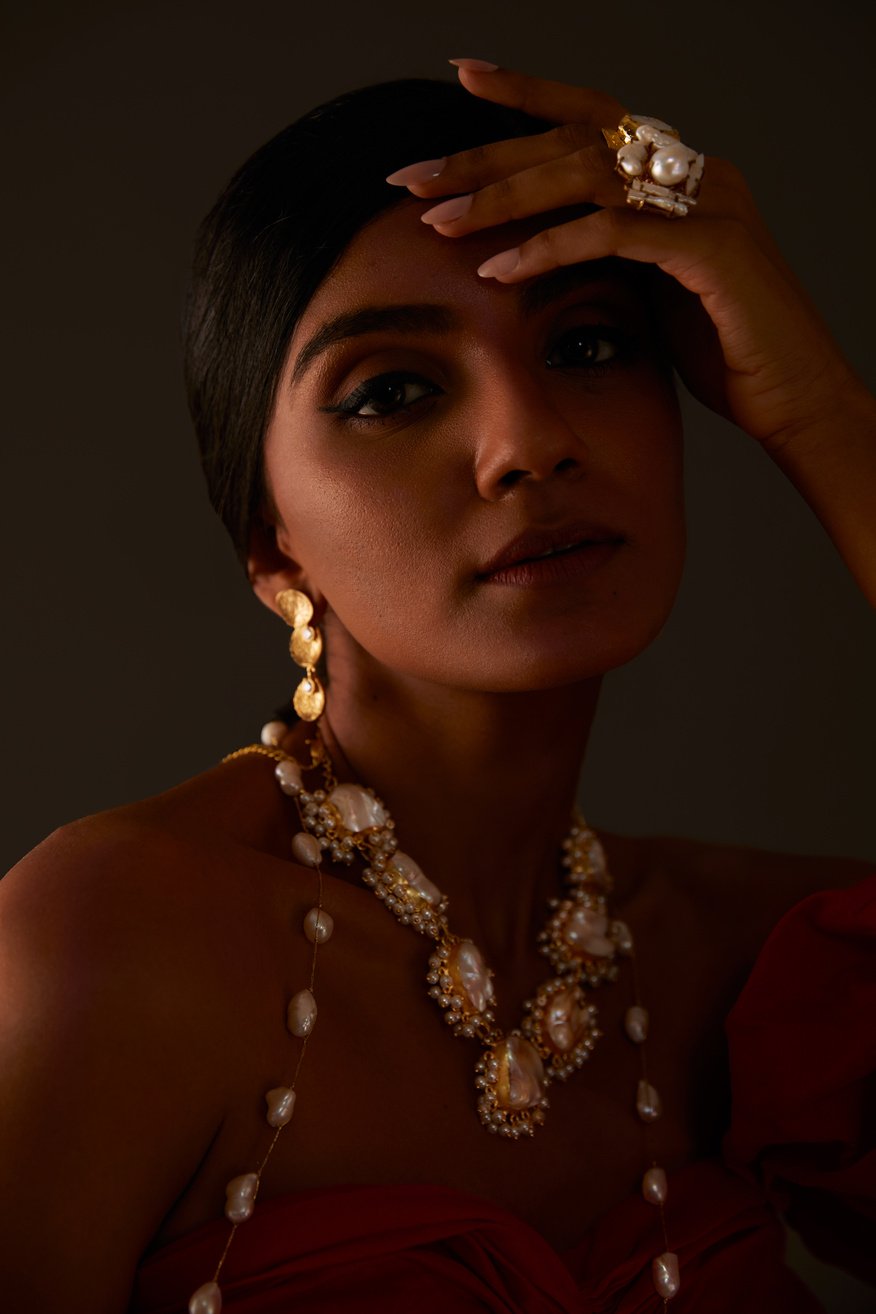 Woman with Intricate Indian Jewelry