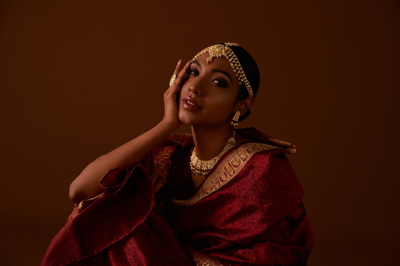 Woman with Traditional Indian Jewelry