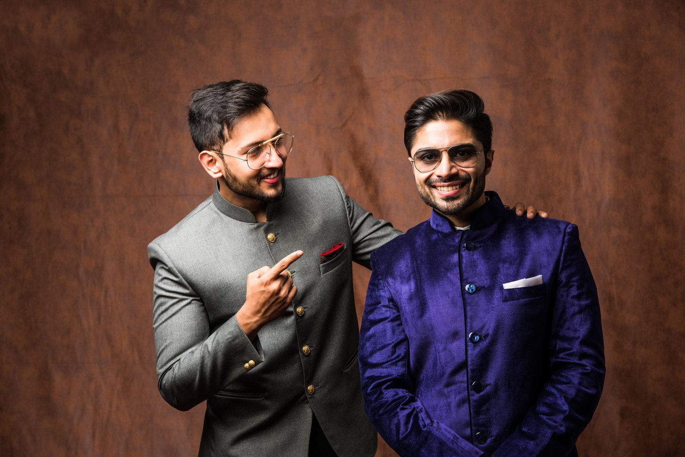 Indian men fashion models wears ethnic or traditional wear like jodhpuri, sherwani or kurta pyjama